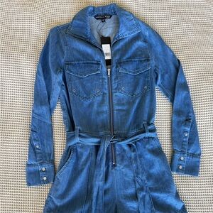 Veronica Beard Blue Denim Romper